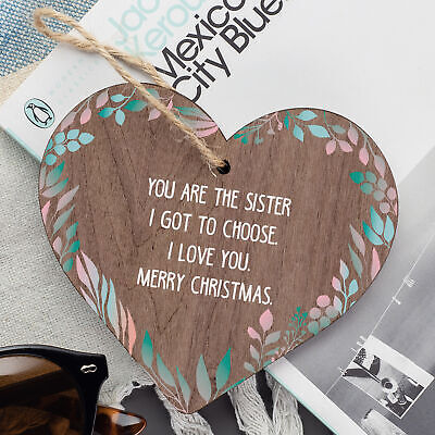 Sister I Got To Choose Plaque Best Friend Christmas Gift Heart Friendship Sign