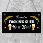 Funny Rude Bar Sign Hanging Garden Garage Pub Shed Man Cave Sign Beer Gift