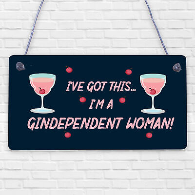 Gindependent Funny Alcohol Man Cave Home Bar Plaque Pub Sign FRIENDSHIP Gift