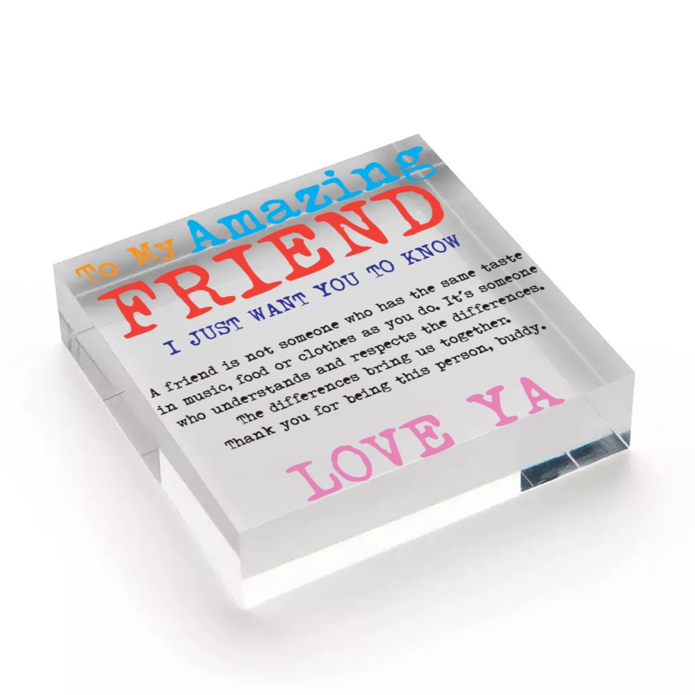 Best Friend Gift Heart Thank you Hanging Sign Friendship Gifts Plaque