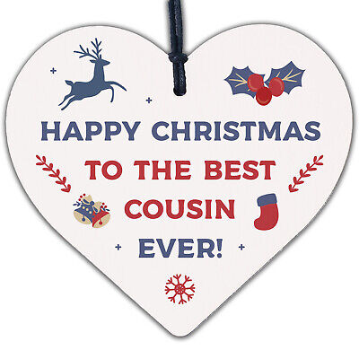 Christmas Gift For Cousin Hanging Wooden Christmas Decoration Family Gift