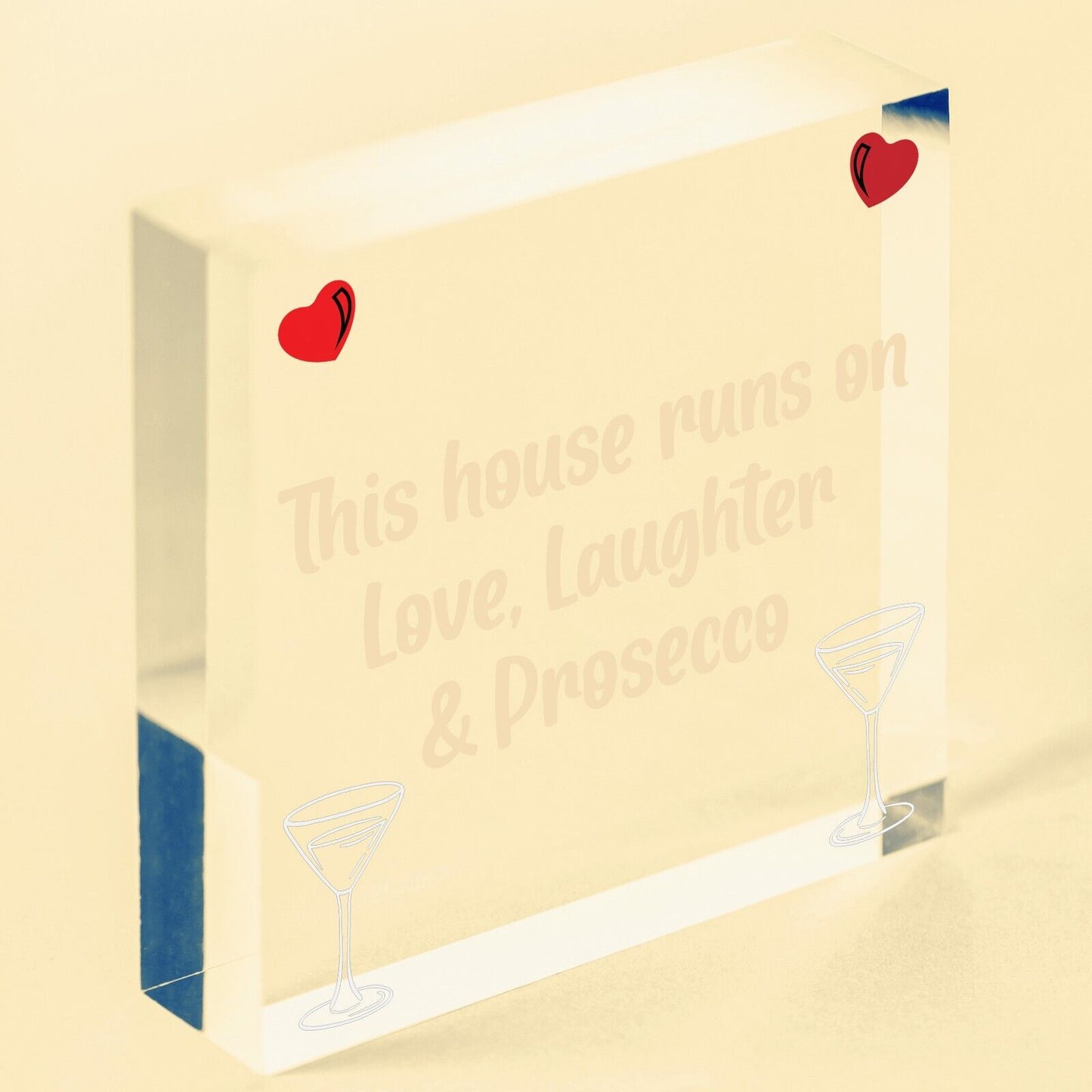 Fun Laughter Prosecco Kitchen Plaque Alcohol Home Bar Sign Friend Gift For Women