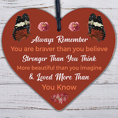 You Are Braver Stronger Smarter & Beautiful Wooden Hanging Friends Plaque