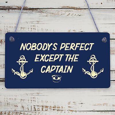 Nautical Sign Captain Bar Pub Bathroom Man Cave Kitchen Plaque Fishing Boat Gift