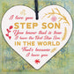 THANK YOU Gift Step Son Birthday Chirstmas Card Gift Wood Heart Keepsake Plaque