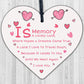 Memory Is A Lovely Lane Wooden Hanging Heart Memorial Plaque Heaven Love Sign