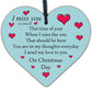 Christmas Miss You Memorial Handmade Hanging Wooden Bauble Tree Decoration Sign