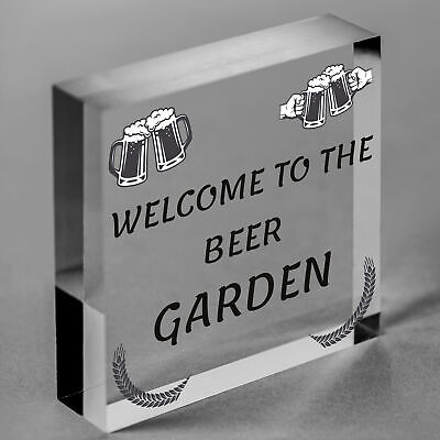 Beer Garden Bar Sign For Garden Pub Man Cave Shed Plaque Alcohol Friend Gift