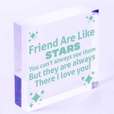 Best Friends Are Like Stars Friendship Sign Hanging Plaque Gift For Her ThankYou