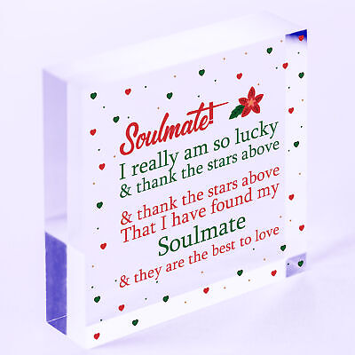 Soulmate Gifts For Him Her Heart Plaque Anniversary Birthday Husband Wife Gift