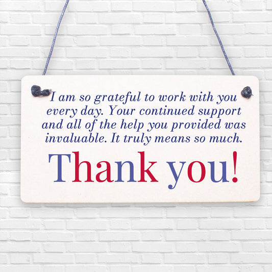 Colleague Gift Plaque Friendship Friend Sign Thank You Leaving Job Work Gift