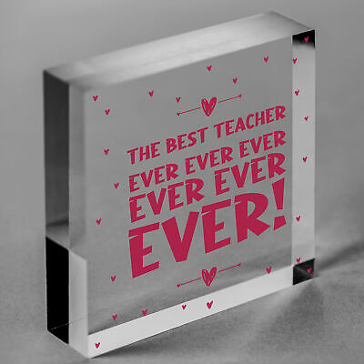 The Best Teacher Gift Leaving School End Of Term Gift For Teacher Novelty Heart