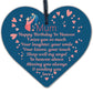 MUM Mother Memorial Birthday Plaque Wood Heart Grave Tribute Rememberance Gift