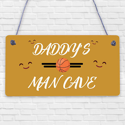 Dad Daddy's Man Cave Signs Football Shed Sign Door Wall Plaque Grandad Sign Gift