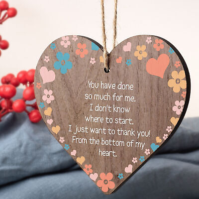 Thank You Friendship Gift Wooden Heart Best Friend Plaque Gift For Her Keepsake