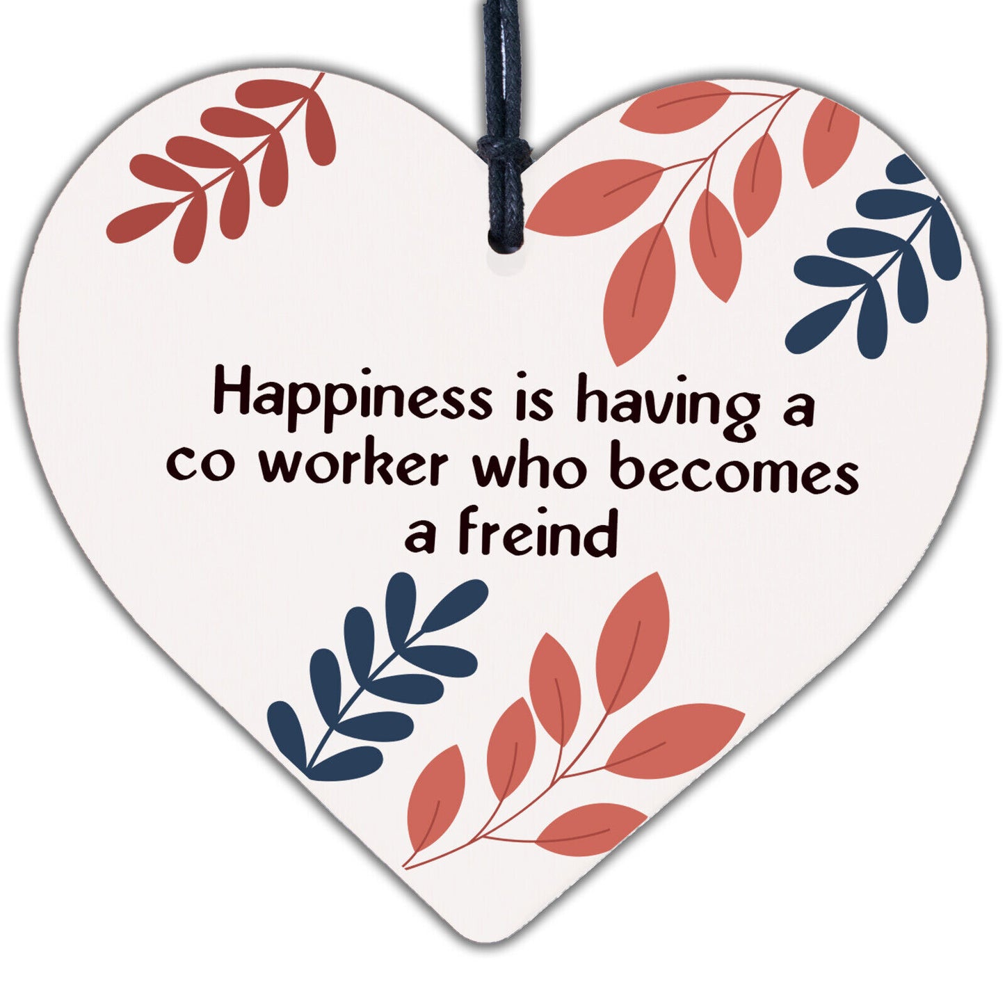 Chance Made Us Colleagues Handmade Heart Plaque Work Friendship Leaving Gift