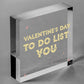 Funny Valentines Day Card For Him Her TO DO LIST Joke Husband Wife Card