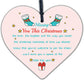 Missing You Christmas Wood Hanging Memorial Heart Plaque Xmas Tree Decoration