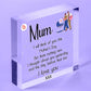 In Memory Plaque For Mum On Mothers Day Wooden Flower Memorial Gift For Mum