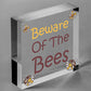 Beware Bees Apiarist Hive Business Garage Wooden Hanging Plaque Bee Sign Gift