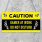 Gaming Funny Caution Bedroom Sign Games Room Gamer Gift For Boys Brother Son