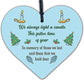 Light Candle Christmas Memorial Bereavement Hanging Plaque Tree Decoration Sign