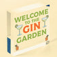 Gin Bar Welcome Sign Novelty Home Bar Decor Gifts Hanging Garden Signs Gin Gift