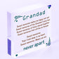 Grandad Grandfather Memorial Plaques Wooden Heart Sign Ornament Christmas