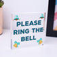 PLEASE RING THE BELL House Door Hanging Plaque Garden Home Decor Sign Notice