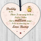 Daddy Dad To Be Present From Bump Baby Shower Wood Heart Plaque Decoration Gift