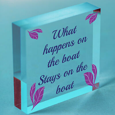 What Happens On The Boat Nautical Decor Shabby Chic Hanging Beach Sign Plaque