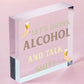 Novelty Funny Alcohol Sign Gin Vodka Beer Gift Friend Man Cave Home Bar Plaque