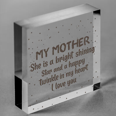 Mum Mother Memorial Wooden Heart Remembrance Plaque Keepsake Gift For Mum