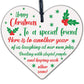 Christmas Gift Wood Heart Sign Novelty Friendship Gift For Best Friend Keepsake