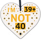 Rude 40th Birthday Decoration Wooden Heart Funny Novelty Gift For Friend Men