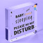 Baby Sleeping Hanging Heart Baby Son Daughter Bedroom Plaque Do Not Disturb Sign