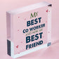 Funny Friendship Gifts For Best Friend Wooden Heart Alcohol Home Bar Pub Signs