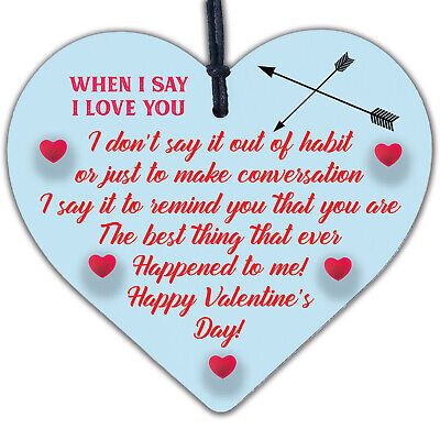 Special Valentines Day Gift For Husband Wife Gift For Him Her Engraved Heart