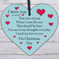 Christmas Miss You Memorial Handmade Hanging Wooden Bauble Tree Decoration Sign