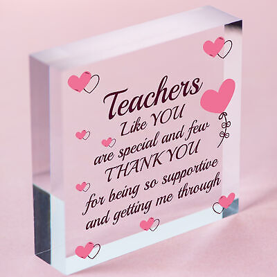 Teachers Like You Wood Heart Plaque Leaving Gift Nursery Preschool Thank You