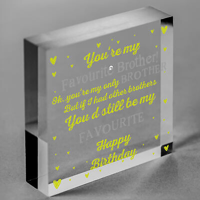 Brother Birthday Gifts For Him Sister Mum Dad Funny Card Baby Family Plaque Gift