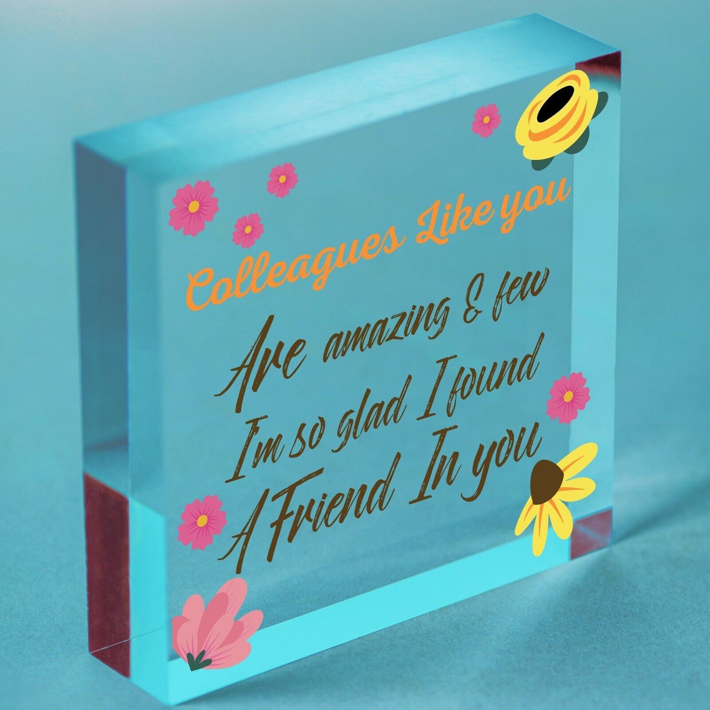 Colleague Thank You Gifts Wooden Heart Friendship Gift Sign Work Leaving Gifts