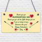 Special Valentines Day Wooden Heart Plaque Gift For Husband Wife Gift For Him