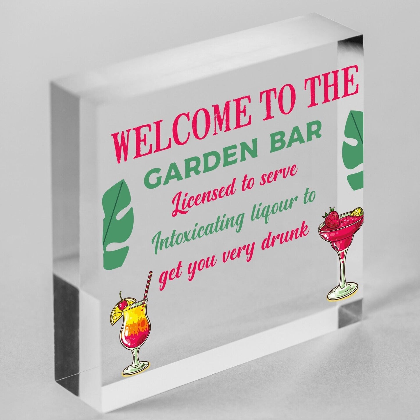 Garden Plaque For Outdoor Garden Bar Sign Alcohol Gift Summerhouse Sign