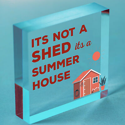 Funny Shed Sign It's Not A Shed, It's A Summer House Novelty Garden Shed Plaque