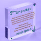 Grandad Grandfather Memorial Plaques Wooden Heart Sign Ornament Christmas