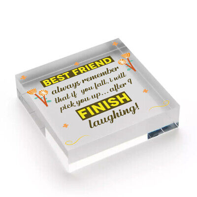 BEST FRIEND - I Will Pick You Up After I Finish Laughing! Friendship Gift Plaque