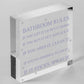 Bathroom Rules Sign Marble Theme Home Decor Bathroom Toilet Sign Home Gift