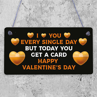 Valentines Day Plaques For Boyfriend Girlfriend I LOVE YOU For Husband Wife