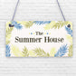 The Summer House Plaque Garden Shed Hanging Wall Door Decor Sign Gifts For Her